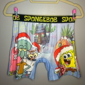 NWOT Adult Stretch SpongeBob SquarePants Christmas Unisex Boxer Briefs